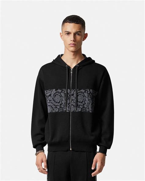 versace black crewneck|Versace barocco hoodie.